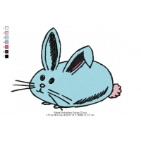 Rabbit Embroidery Design 7